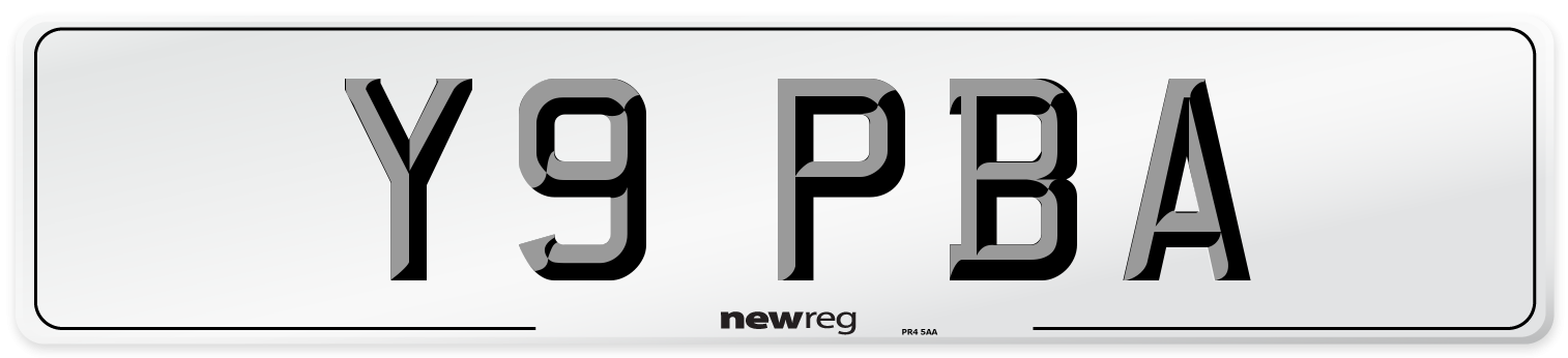 Y9 PBA Number Plate from New Reg